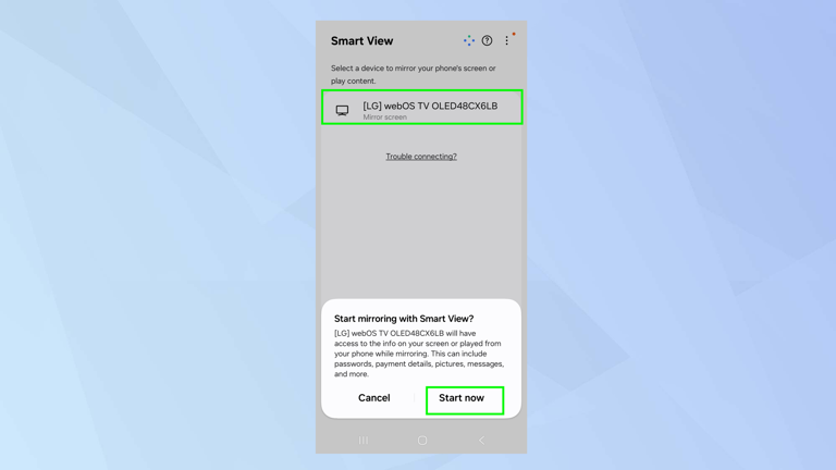 How to mirror an Android device on your TV