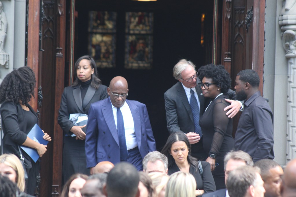 Another shot of Al Roker after the funeral. William Regan