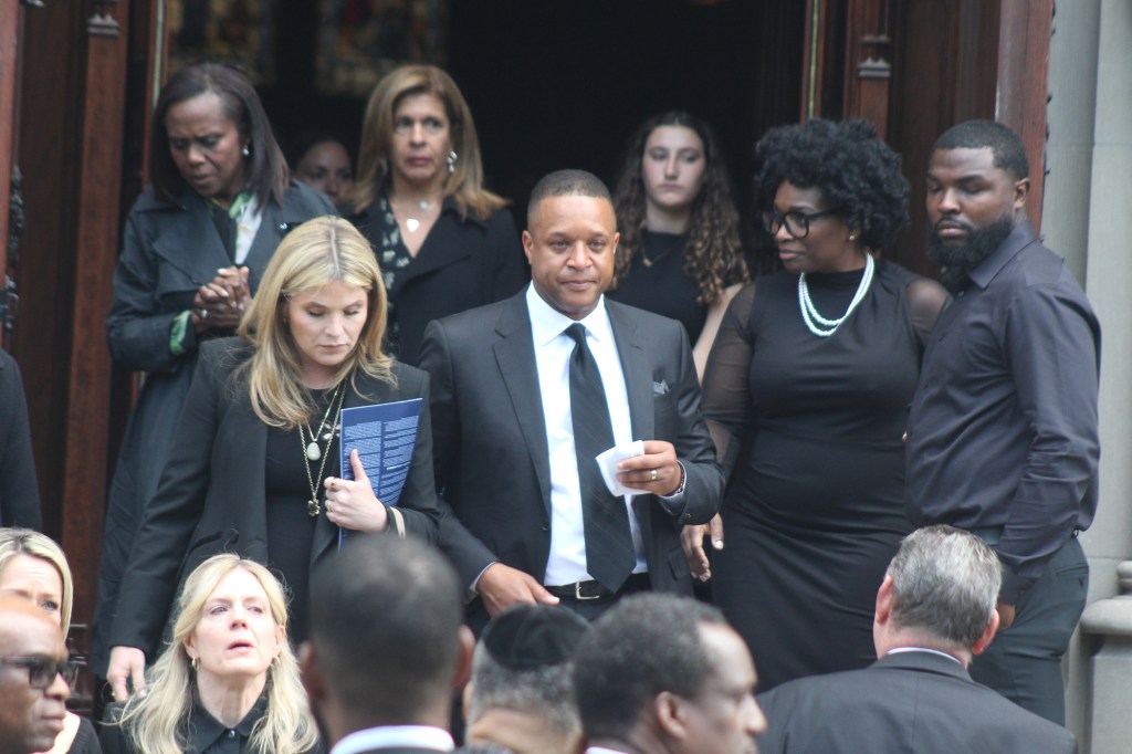 Jenna Bush Hager, Hoda Kotb and Craig Melvin were spotted leaving Riverside Church with somber looks on their faces. William Regan