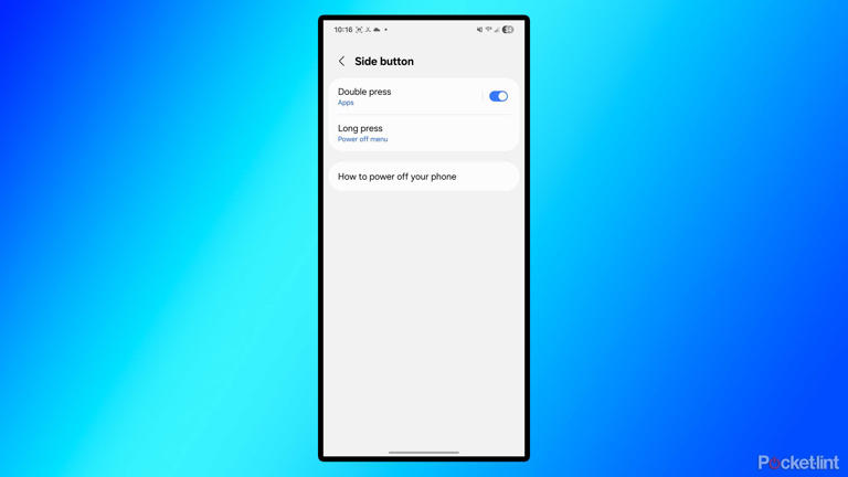 Samsung side button settings.