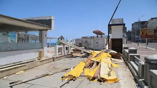خسائر عاصفة الإسكندرية