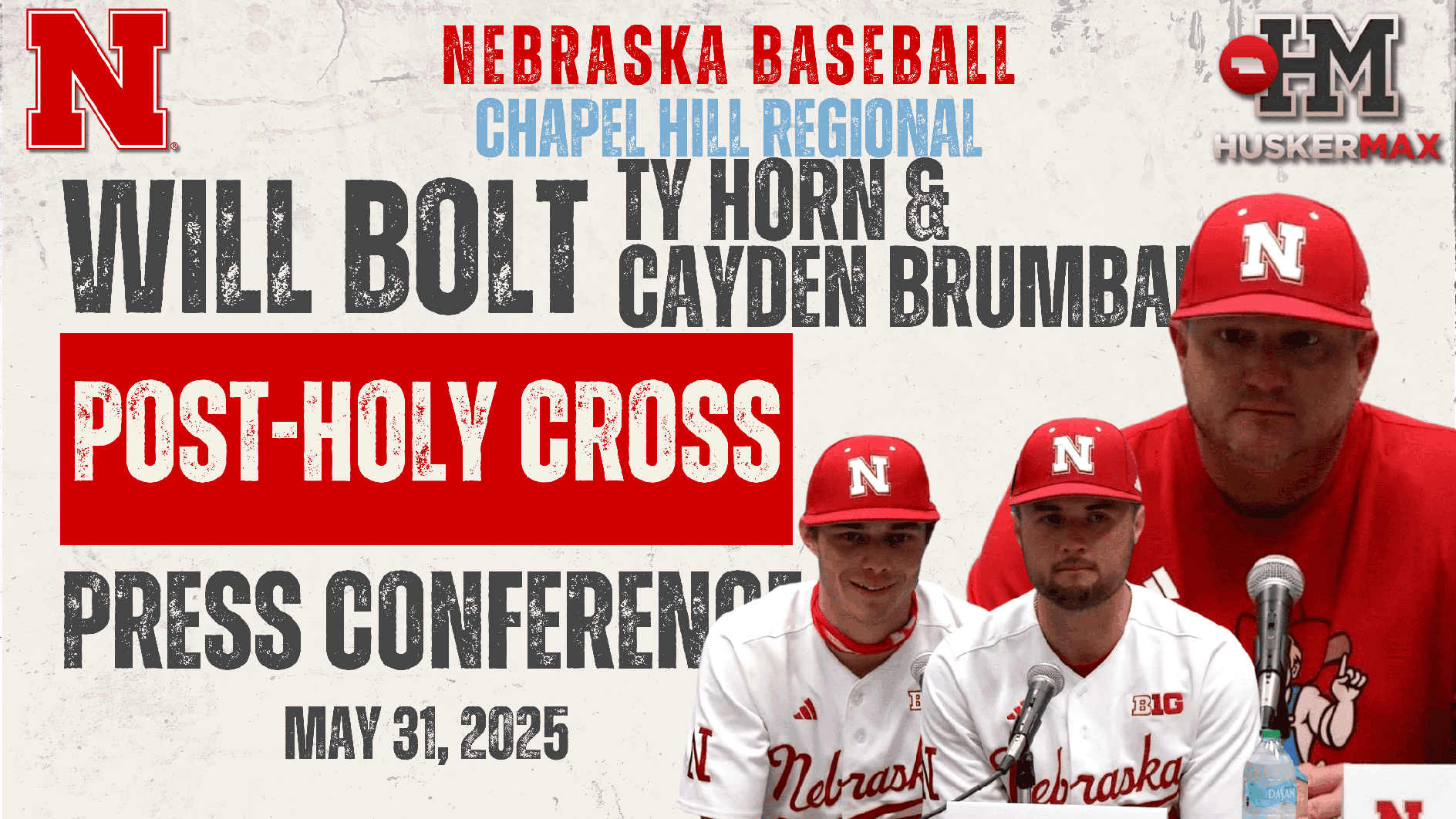Nebraska Baseball Coach Will Bolt & Players - Post Holy Cross Chapel ...