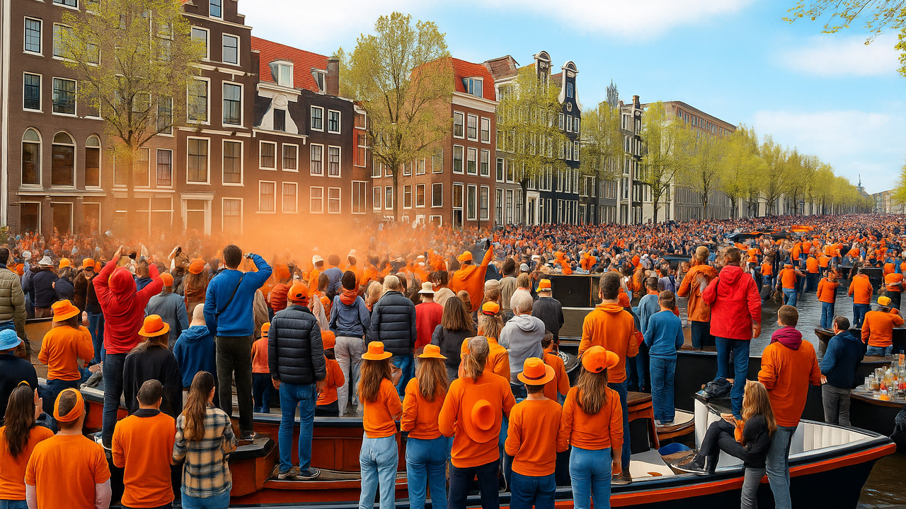 Koningsdag 2025 à Amsterdam – Visite à pied en 4K pour la fête du Roi ...