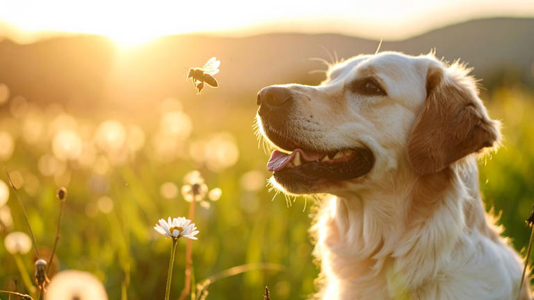 Speelt jouw hond in de tuin? Zó voorkom je dat hij wordt gestoken door een wesp of bij