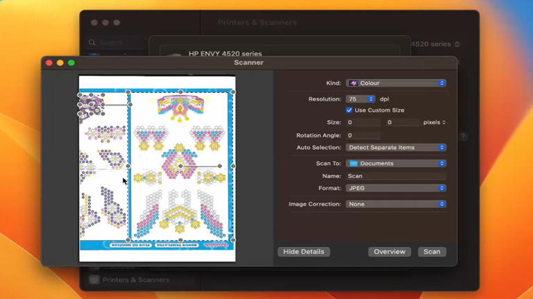 Document scanning options on Mac