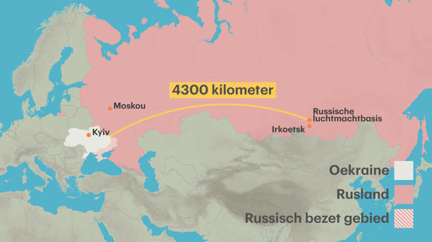 Oekraïne: tientallen bommenwerpers diep in Rusland getroffen