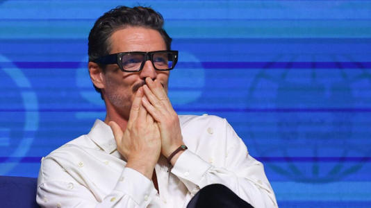 Pedro Pascal presentando su nueva película. Foto: Alejandra Suárez.