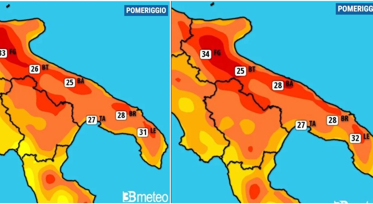 Meteo, anticiclone africano sulla Puglia: temperature record, 32 gradi. Le  previsioni