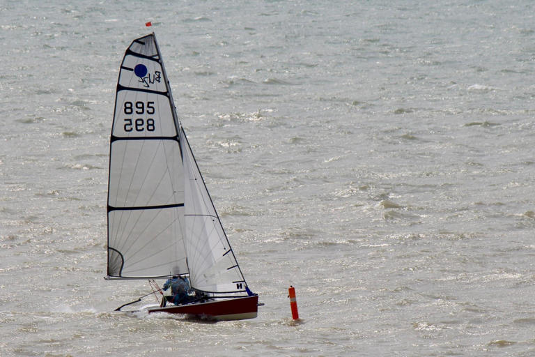 Strong winds make for exhilarating sailing at Hastings