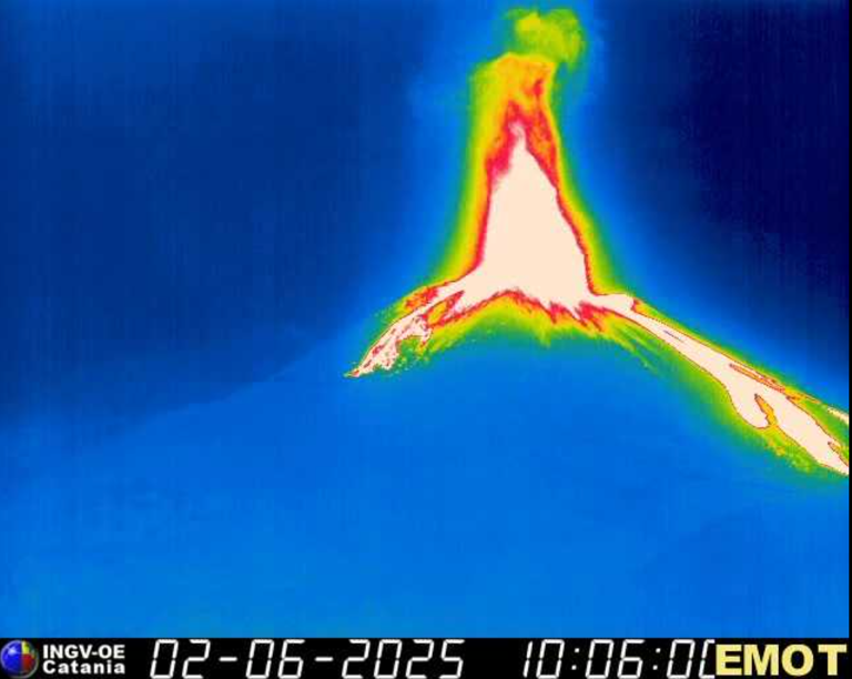 A lava fountain has emerged at Mount Etna's South East Crater (INGV)