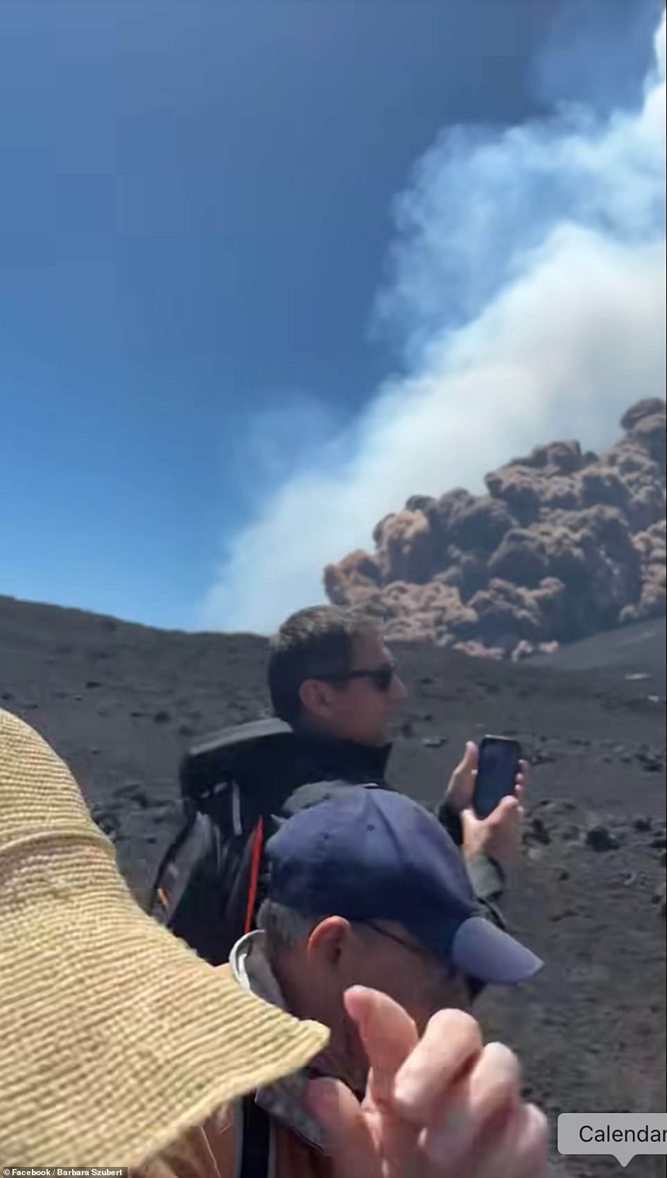 New images show tourists running for cover after Mount Etna eruption