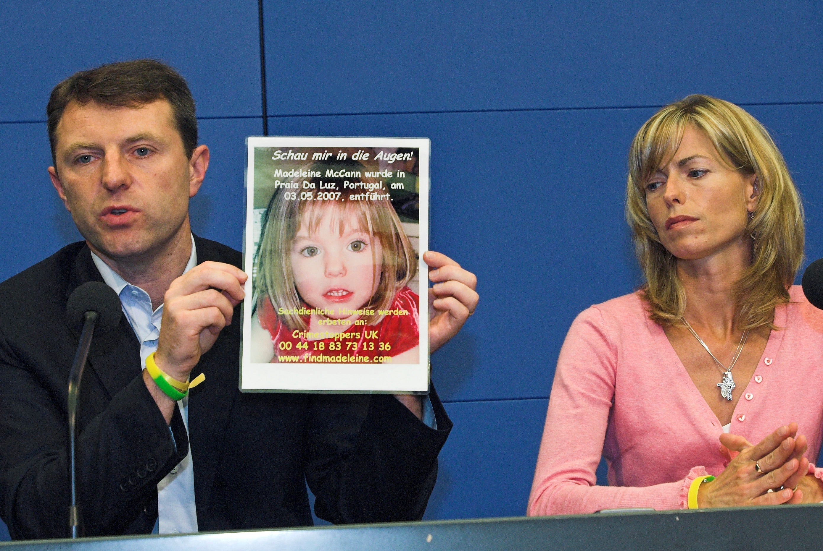 Gerry and Kate McCann during a press conference appealing for information about Madeleine on 6 June, 2007 (AP)