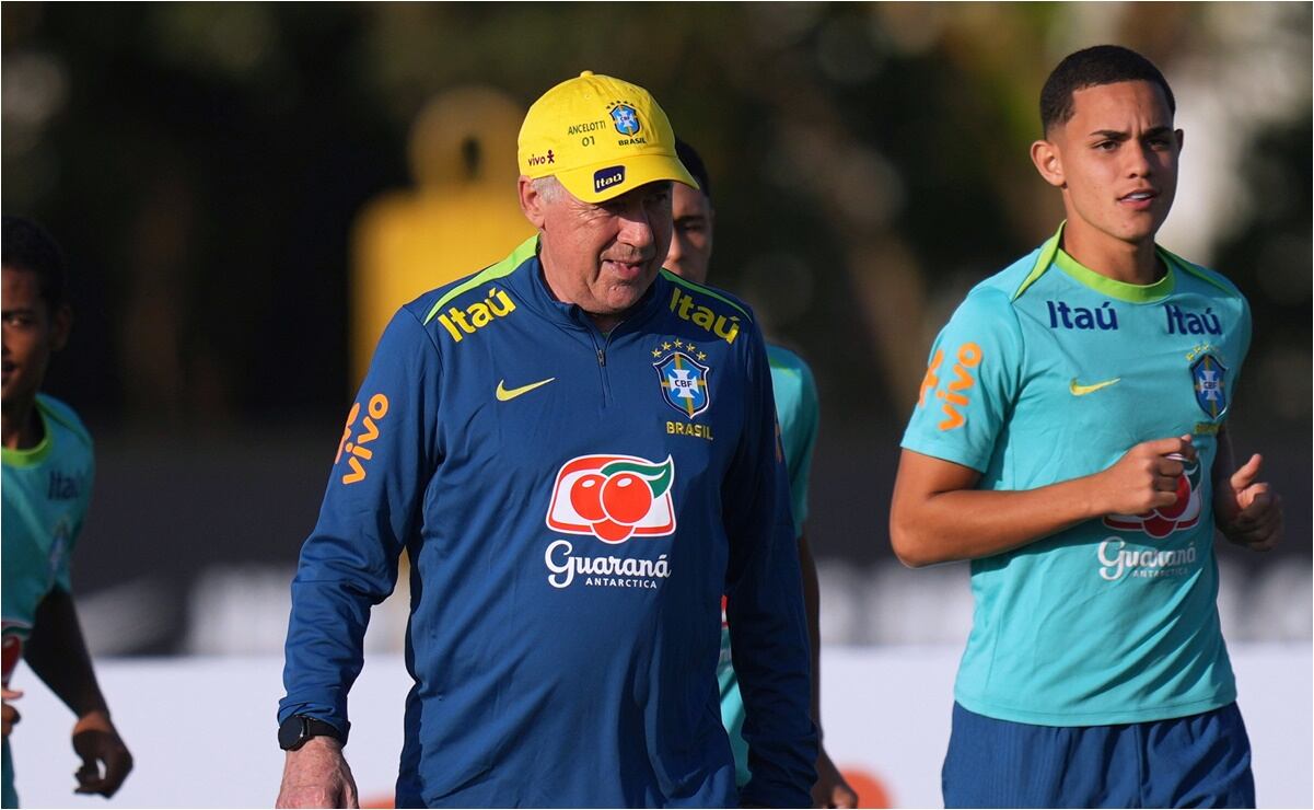 Ancelotti dirige su primer entrenamiento con la Selección de Brasil;  reconoció la calidad de sus jugadores