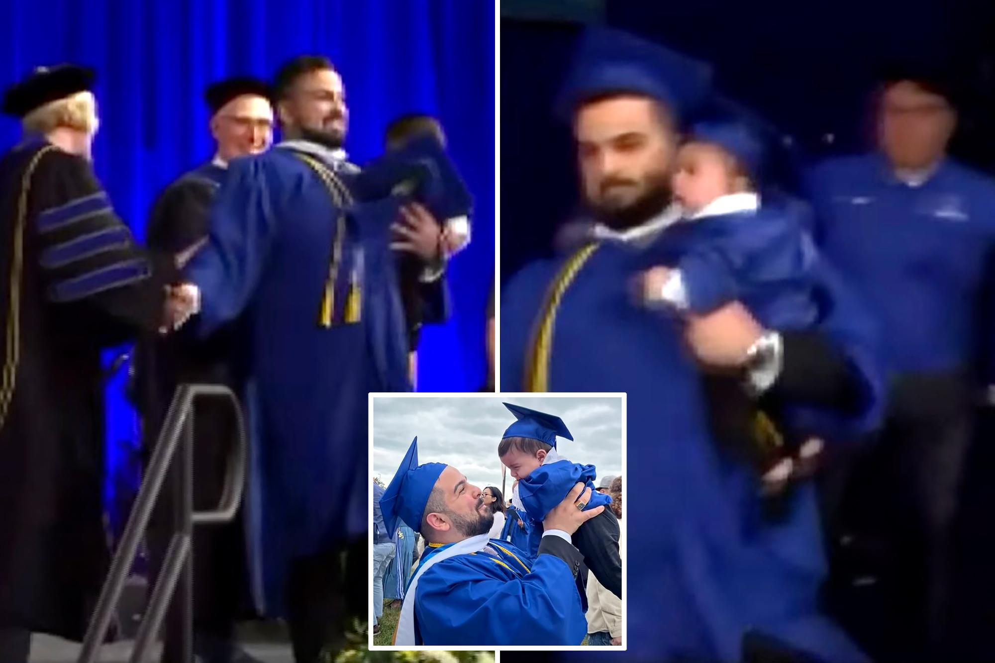 University at Buffalo graduate chased on stage by police while holding