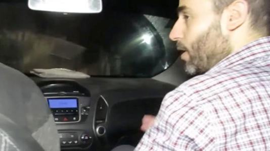 This screengrab from a video released by the Israeli army allegedly shows Mohammed Sinwar travelling in a car through a tunnel near the Erez crossing, close to the Israel-Gaza border, on December 17, 2023.