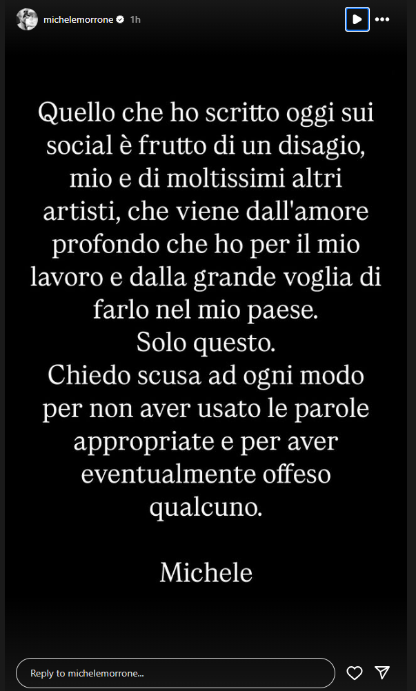 Michele Morrone su Instagram