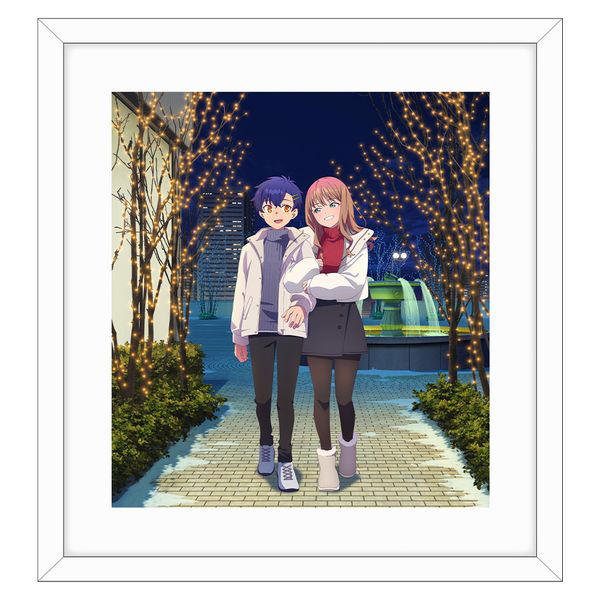 グリッドマンユニバース　響裕太　宝多六花　額装高精細アート　桜デート genga_gridman05-sqr_1-1-