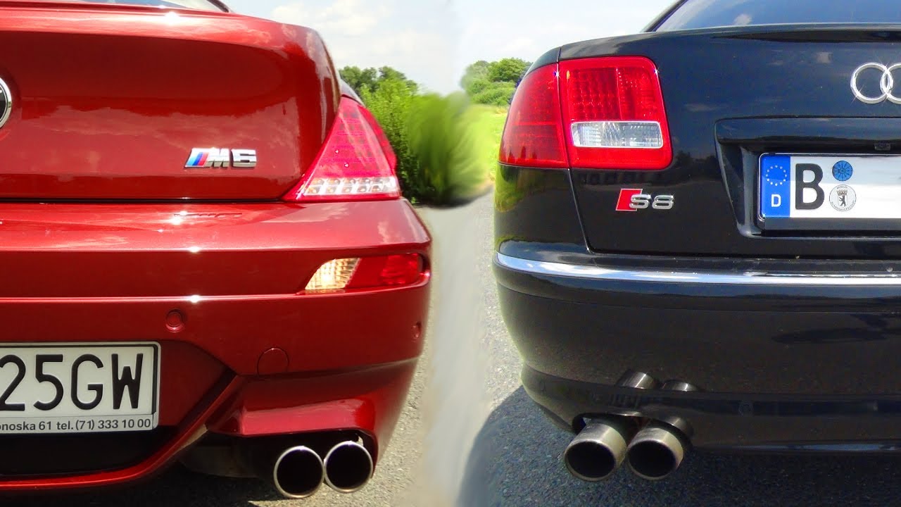 Audi S8 V10 vs BMW M6 V10 – Exhaust Sound Battle | Startup & Revving ...