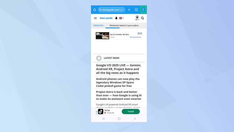 How to add a website to your Android home screen