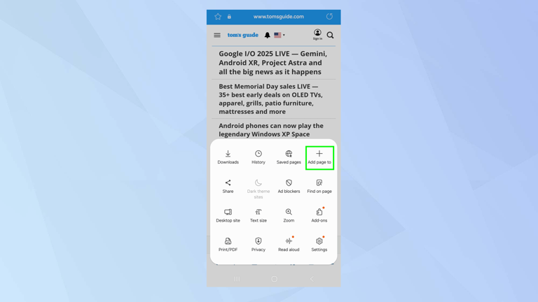How to add a website to your Android home screen