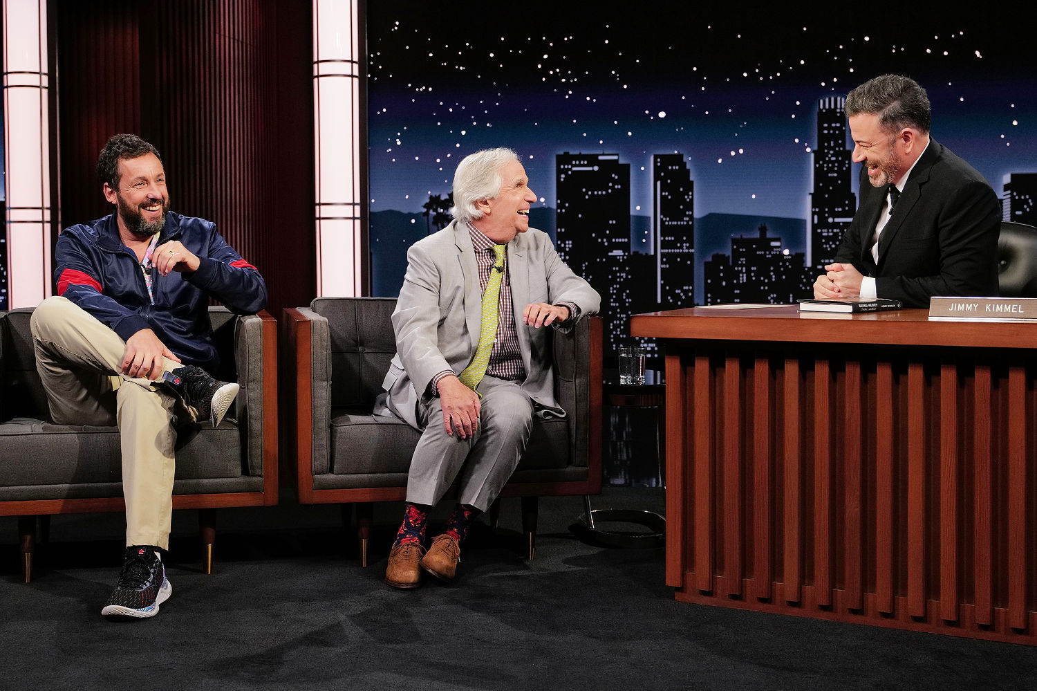 Henry Winkler, grandpa of 7, gives Jimmy Kimmel this 1 piece of