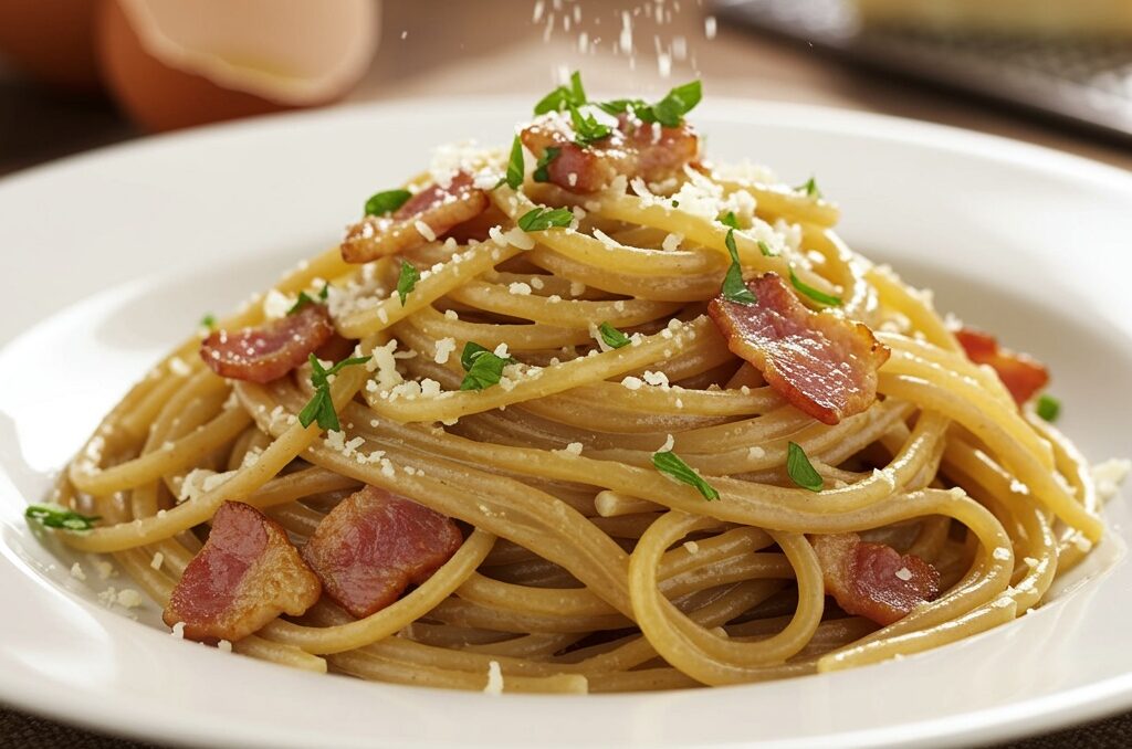 Denne spaghetti carbonara narrer både smagsløg og kalorier