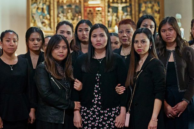 Courtesy of Netflix ©2024 Nilda Galola Aclon as Ona, Excel Busano as Angel Reyes, Isabelita Reyes as Darna and Gel Andersen as Kim in 'Secrets We Keep'.