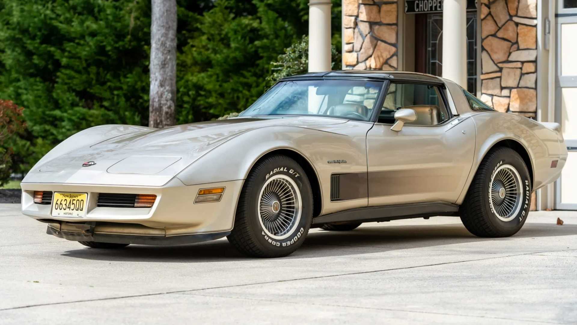 1982 Chevrolet Corvette C3 Collector Edition Gold Front Angled View