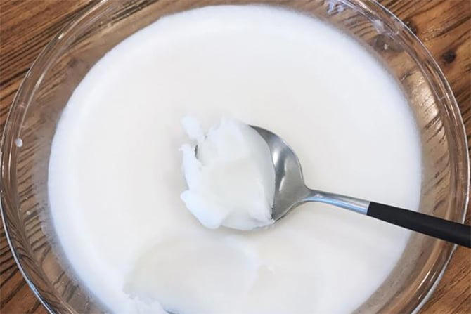 Thành phẩm thu được là mỡ lợn trắng, thơm ngon. (Ảnh: Xiachufang)