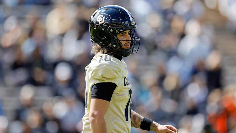 Apr 19, 2025; Boulder, CO, USA; Colorado Buffaloes quarterback Julian Lewis (10) during the spring game at Folsom Field. Mandatory Credit: Isaiah J. Downing-Imagn Images | Isaiah J. Downing-Imagn Images