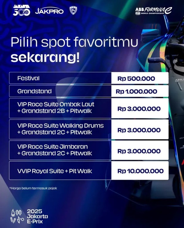 Warta Bandung Barat | Daftar Artis Paling Seru yang Bakal Mementaskan Hiburan di Jakarta E-Prix 2025