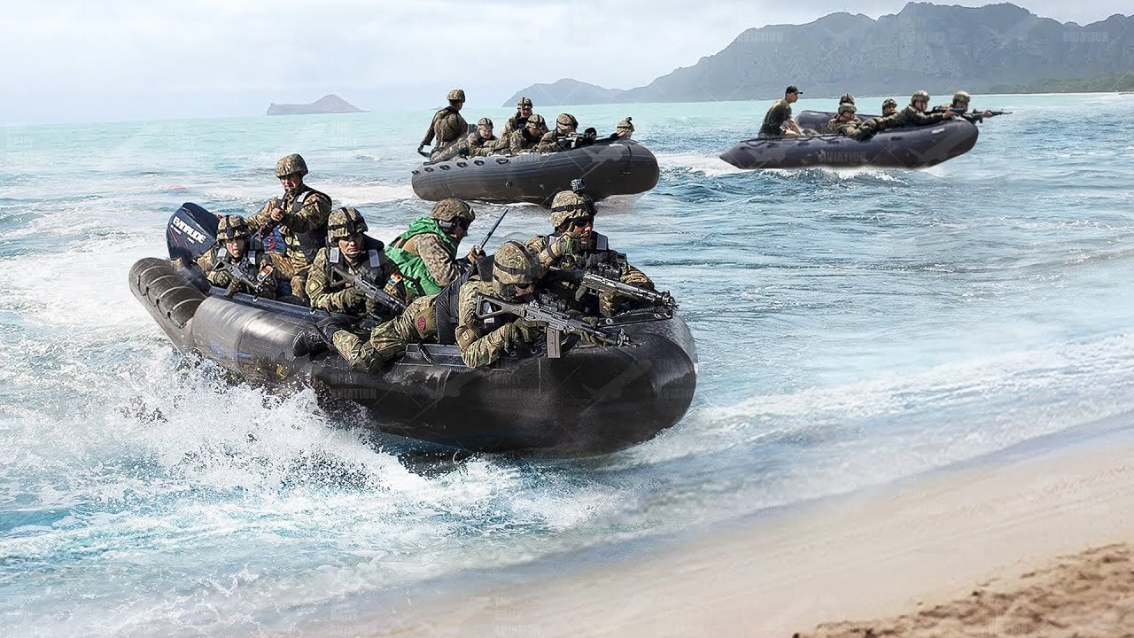 US military conducts advanced training for beach invasions using high ...