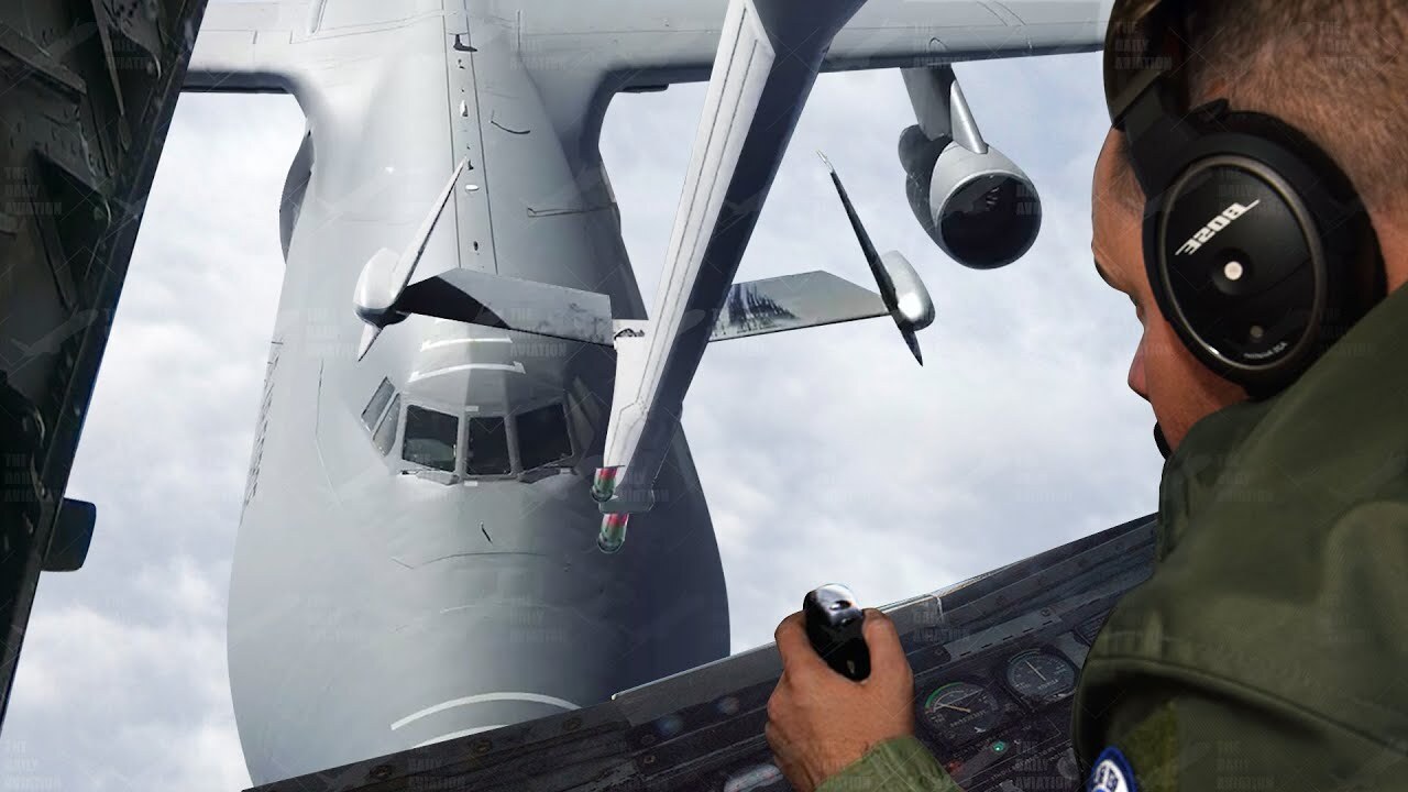 Large US aircraft nearly collides with Air Force tanker during ...