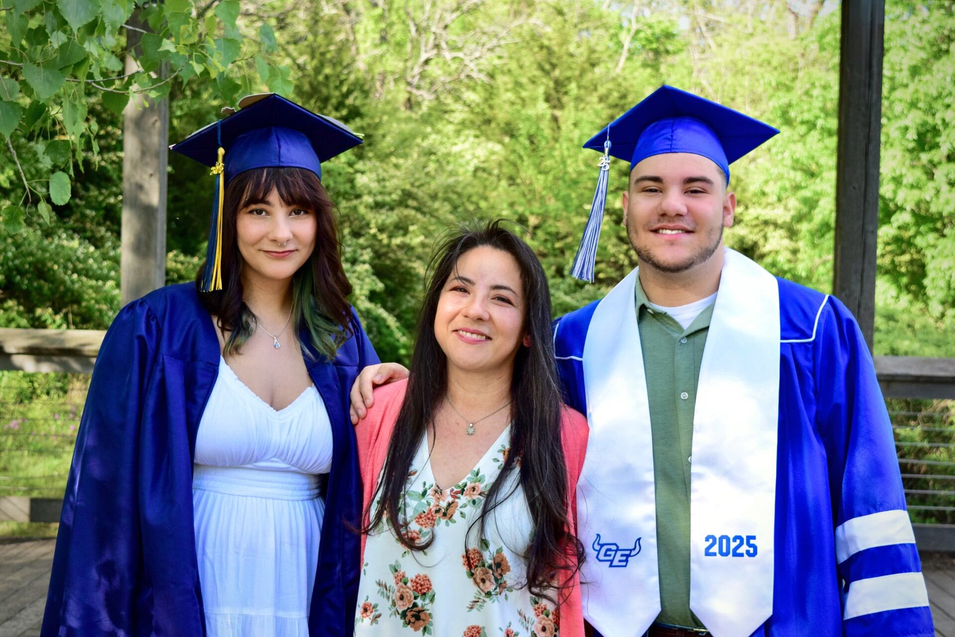 ‘A little surreal’ Local mom and two kids graduate at the same time