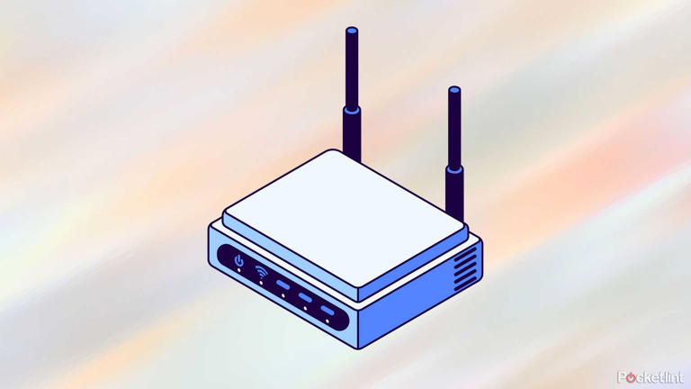 A cartoon Wi-Fi router. 