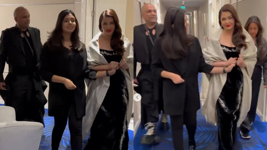 Aishwarya Rai showers kisses on 'baby' Aaradhya Bachchan in cute moment  before Cannes red carpet. Watch