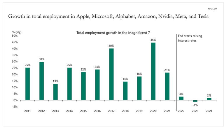 Magnificent 7 hiring (Bloomberg and Apollo)