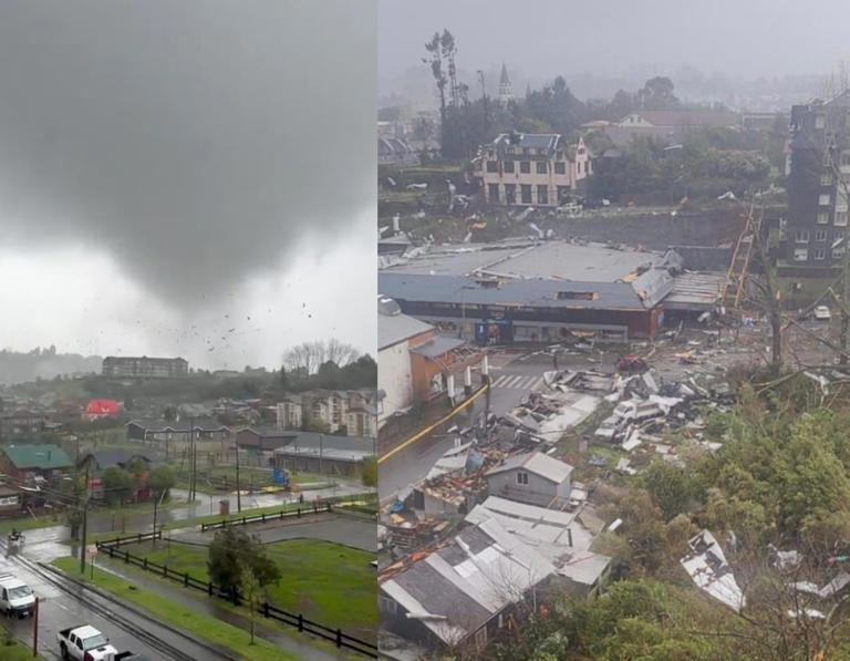 Tornado azota Puerto Varas!: Intensos vientos causan daños en el centro de la ciudad chilena