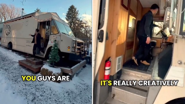 Man shares tour of creative tiny home built inside of repurposed truck ...