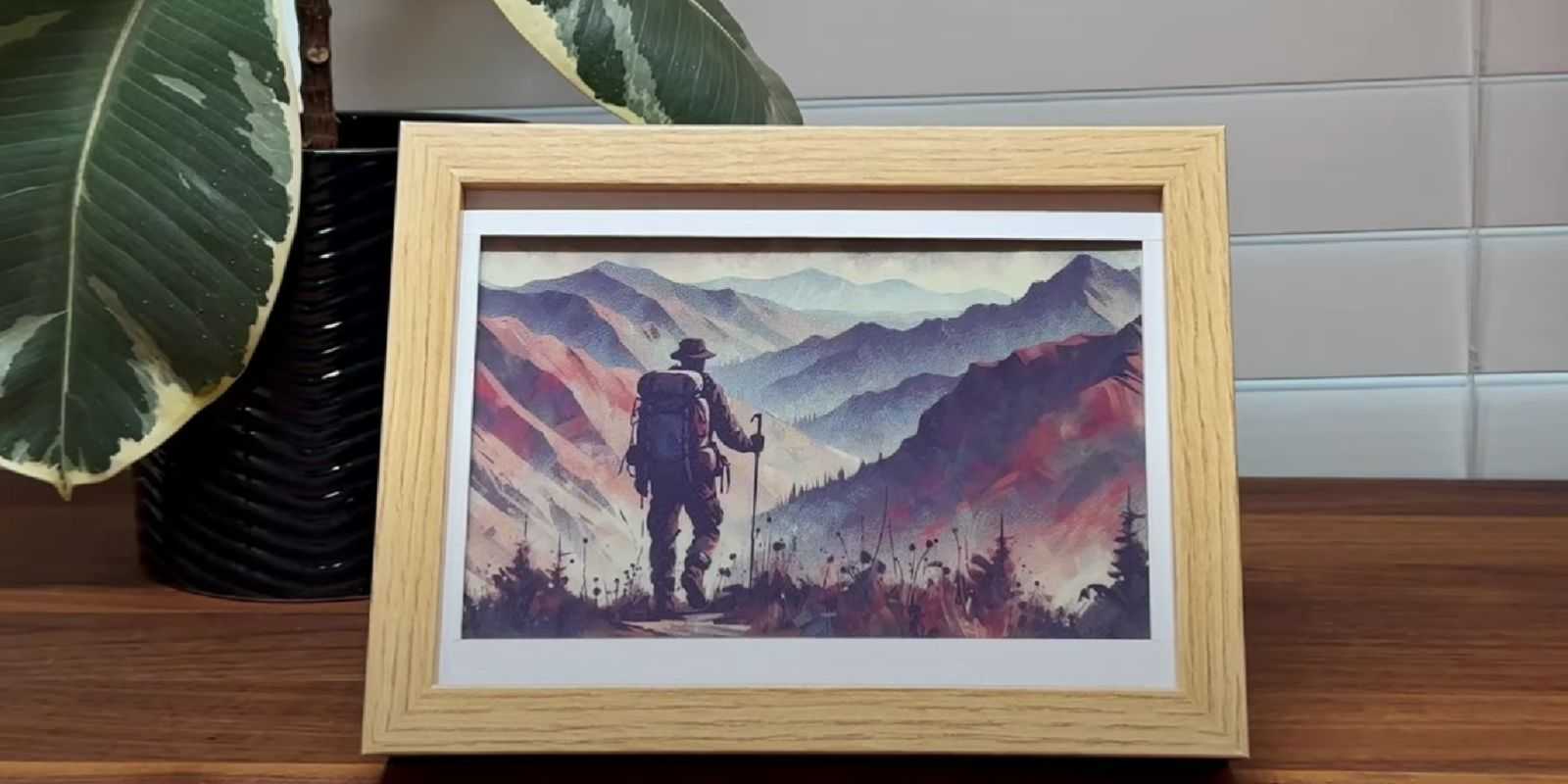 photo of custom raspberry pi ai art generation screen