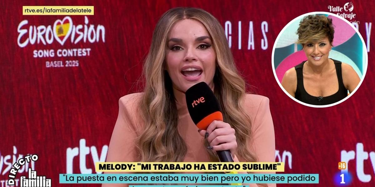 Melody manda un claro mensaje a Sonsoles Ónega por sus palabras sobre  Eurovisión 2025: "A ella lo que le gusta es el erre que erre"