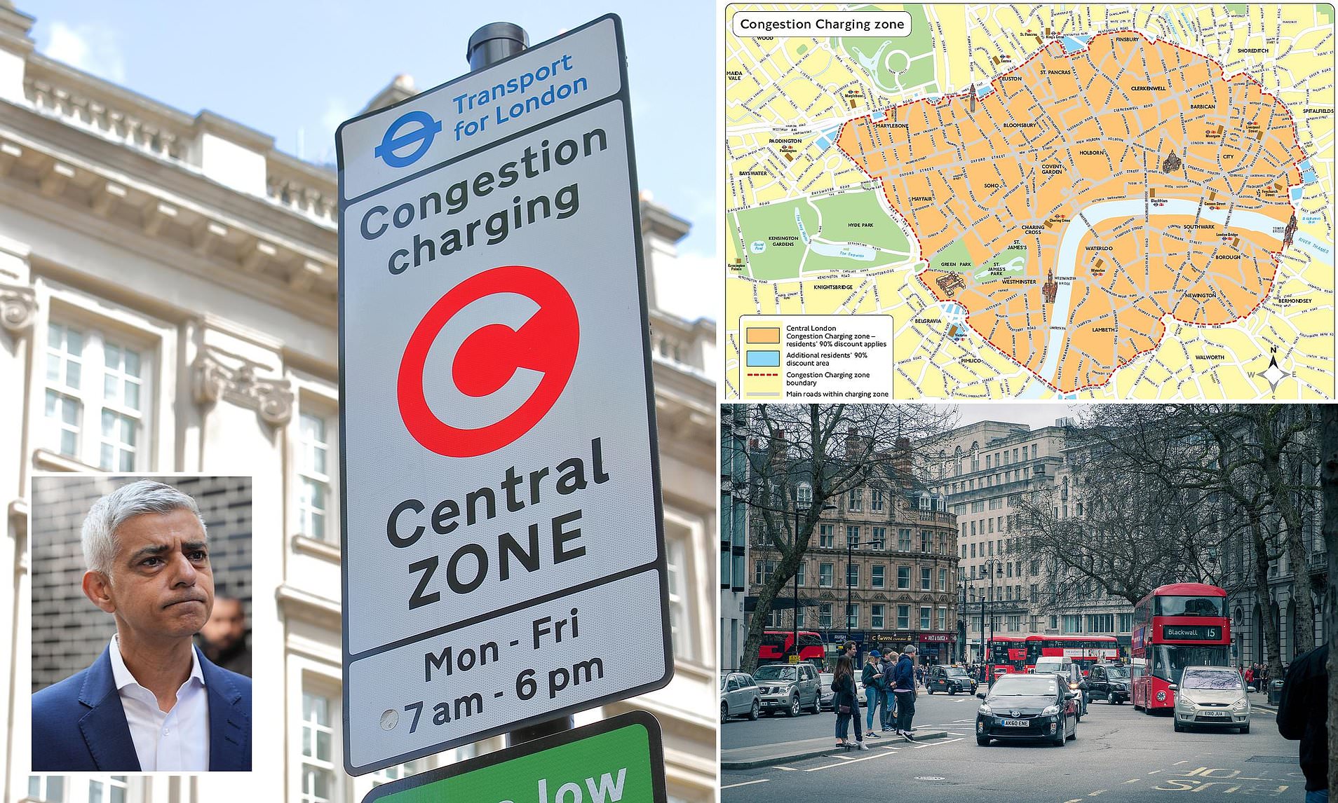 London's Congestion Charge to increase by 20% to £18 a day from January