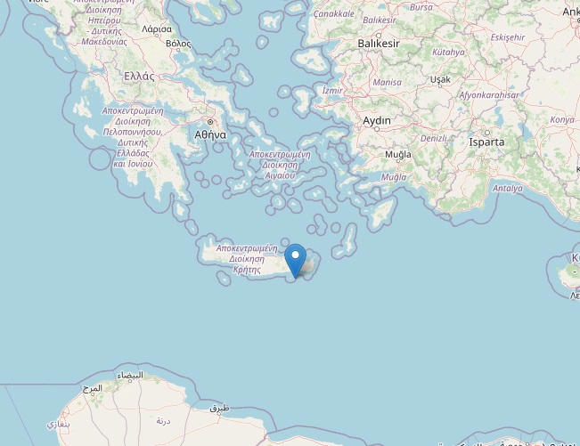 Forte terremoto a sud di Creta: magnitudo 5.3, paura ma nessun danno