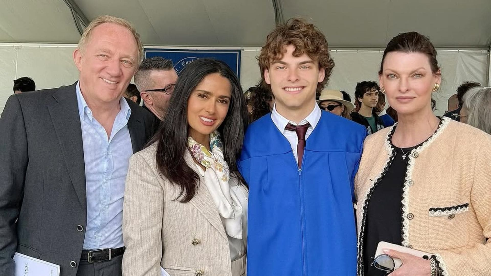 Graduación del hijo de Linda Evangelista y Francois-Henri Pinault
