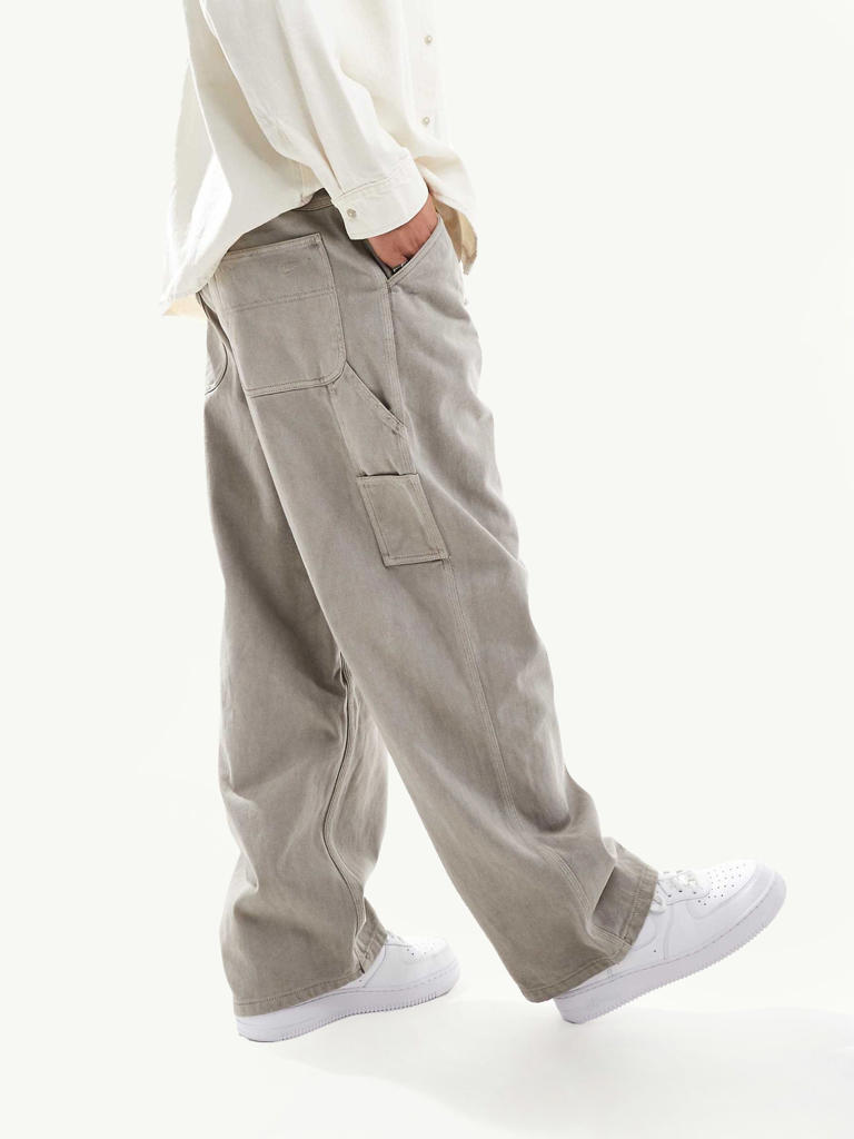 韓国ブランド [SOMEWHEREBUTTER] CARPENTER LINE CARGO PANTS 2nd / Carpenter Line cargo pants - ivory - SOMEWHERE BUTTER.