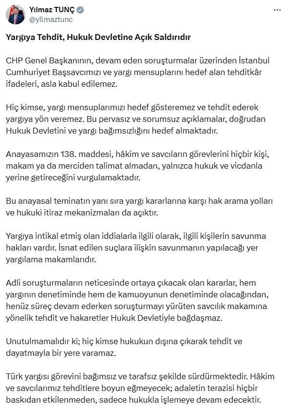 Akın Gürlek'le ilgili sözleri iş açtı! Özgür Özel'e soruşturma