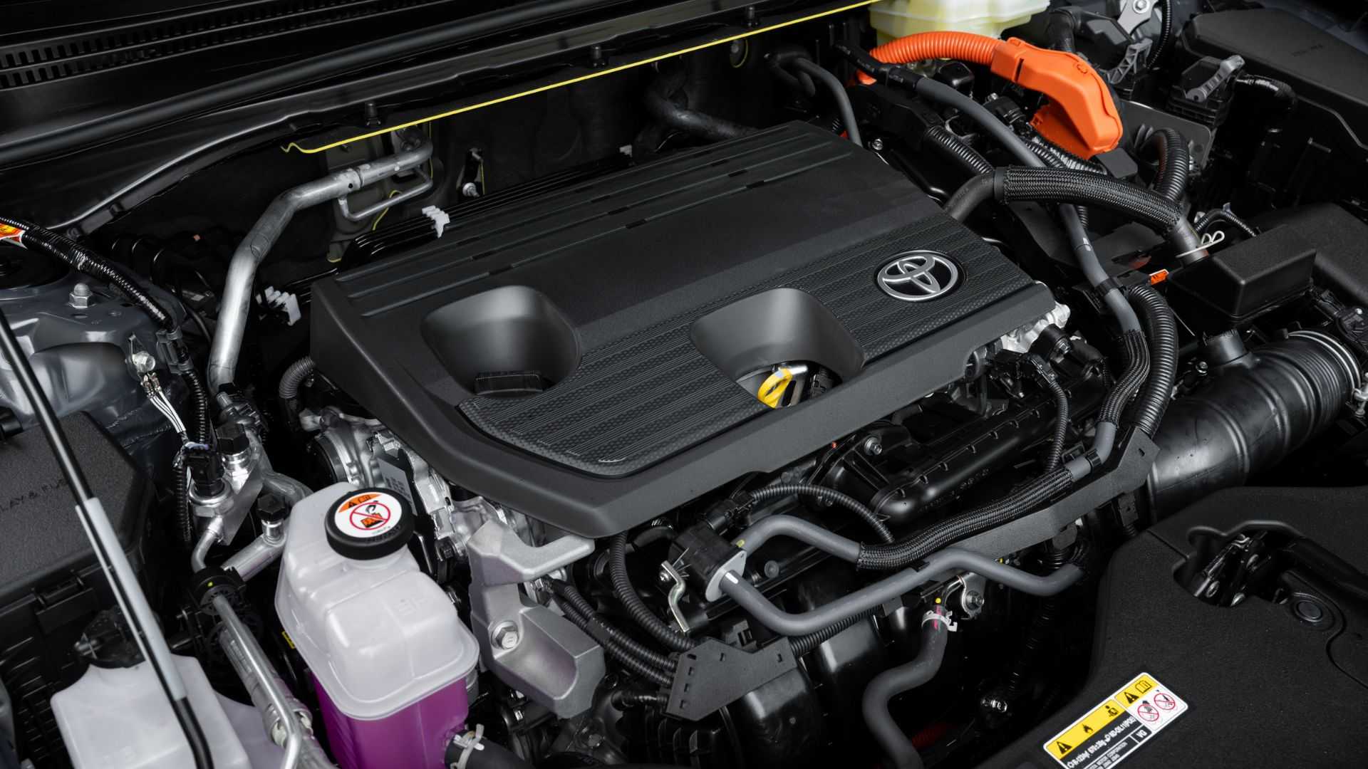 Close-up shot of under the hood of the 2025 Toyota Crown Signia Limited.