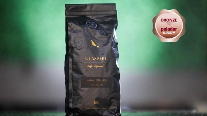 Café torrado em grãos da marca Guaspari conquistou Selo Bronze na degustação do Paladar. Foto: Tiago Queiroz/Estadão