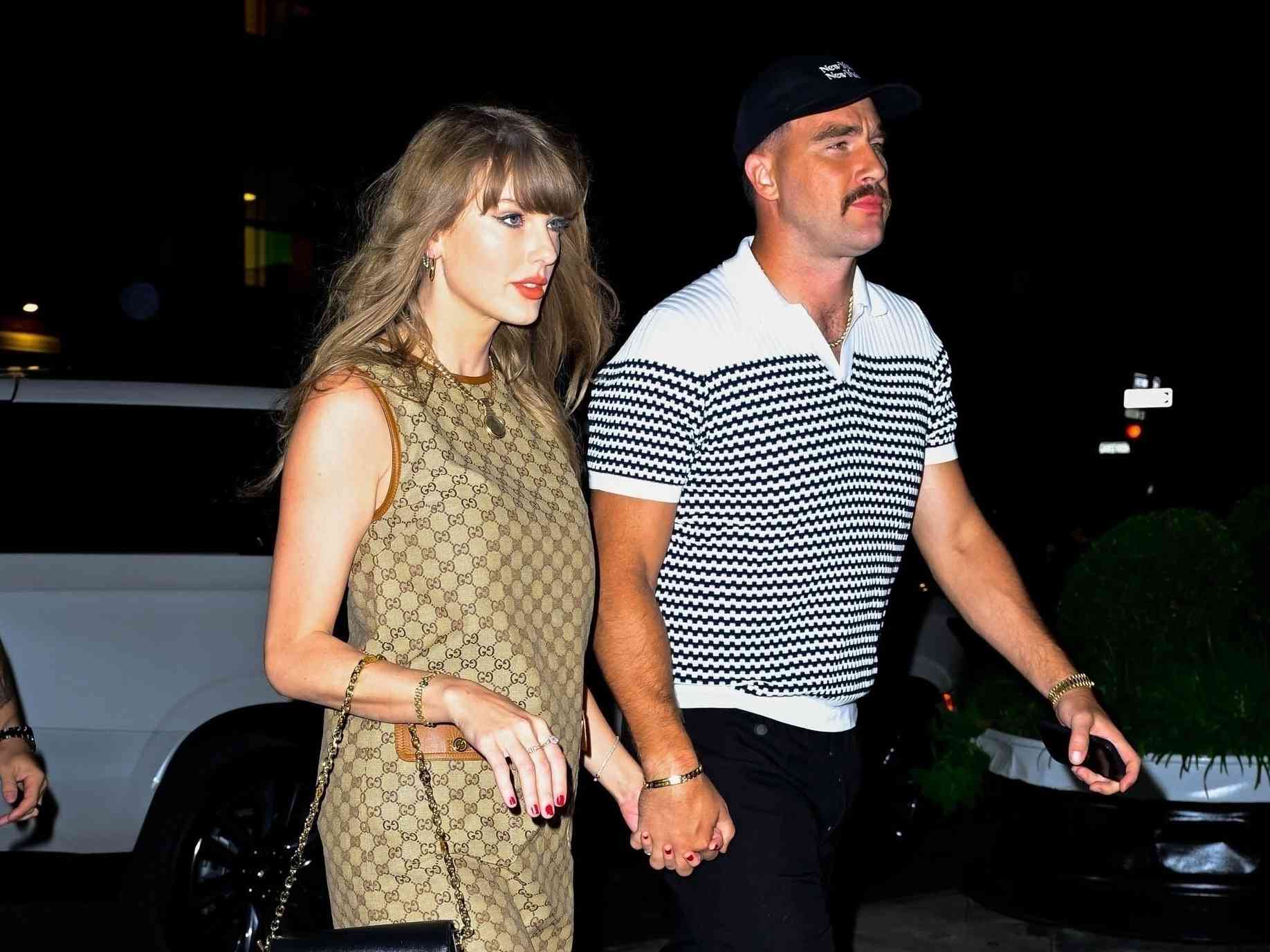 Taylor Swift and Travis Kelce Color Coordinate for a Rare Public Date Night