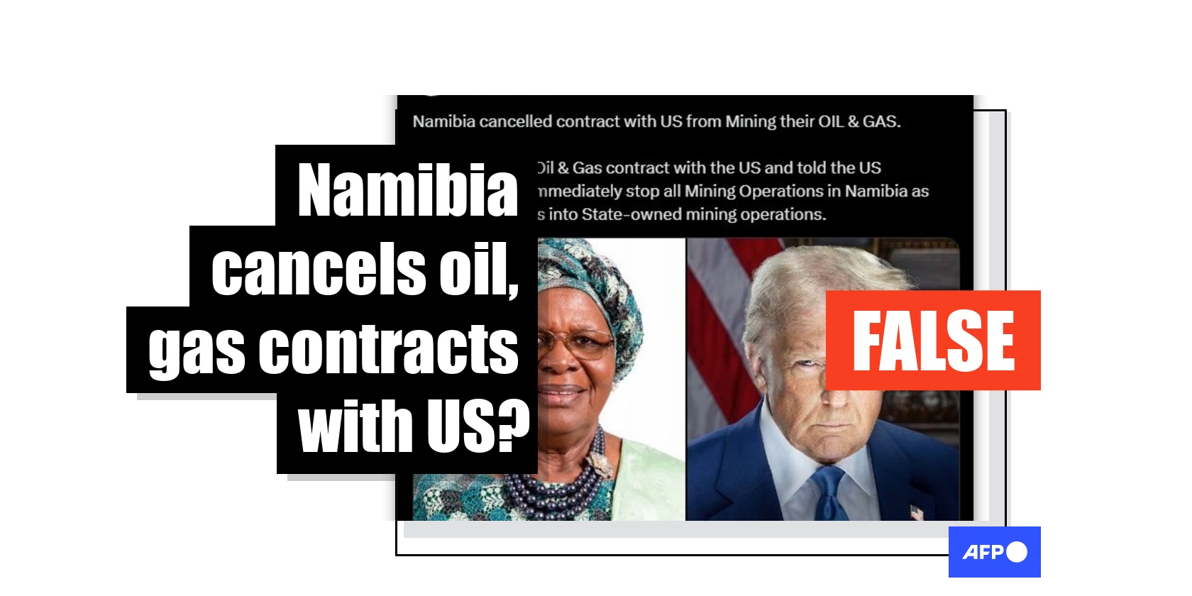 Posts falsely claim Namibia has announced ban on US gas and oil exploration